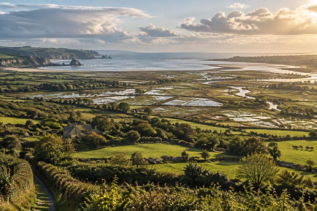 découvrez les paysages du cotentin : bocage verdoyant, falaises spectaculaires, marais et havres, entre nature préservée et littoral normand.